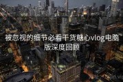 被忽视的细节必看干货糖心vlog电脑版深度回顾