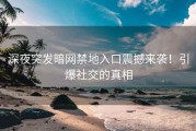深夜突发暗网禁地入口震撼来袭！引爆社交的真相