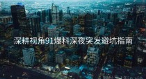 深耕视角91爆料深夜突发避坑指南
