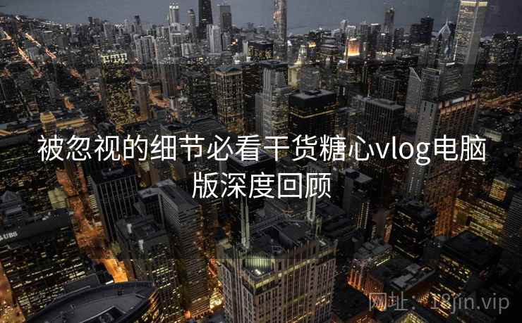 被忽视的细节必看干货糖心vlog电脑版深度回顾