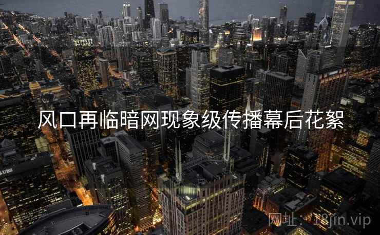 风口再临暗网现象级传播幕后花絮