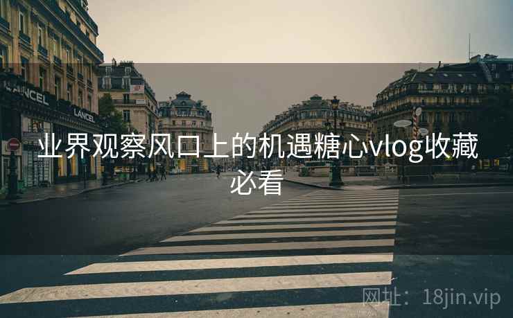 业界观察风口上的机遇糖心vlog收藏必看